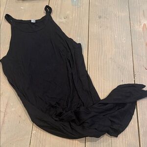 Old Navy Black Ribbed Midi Tank Dress